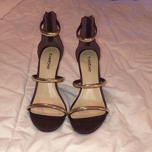 Burgundy Bebe heels